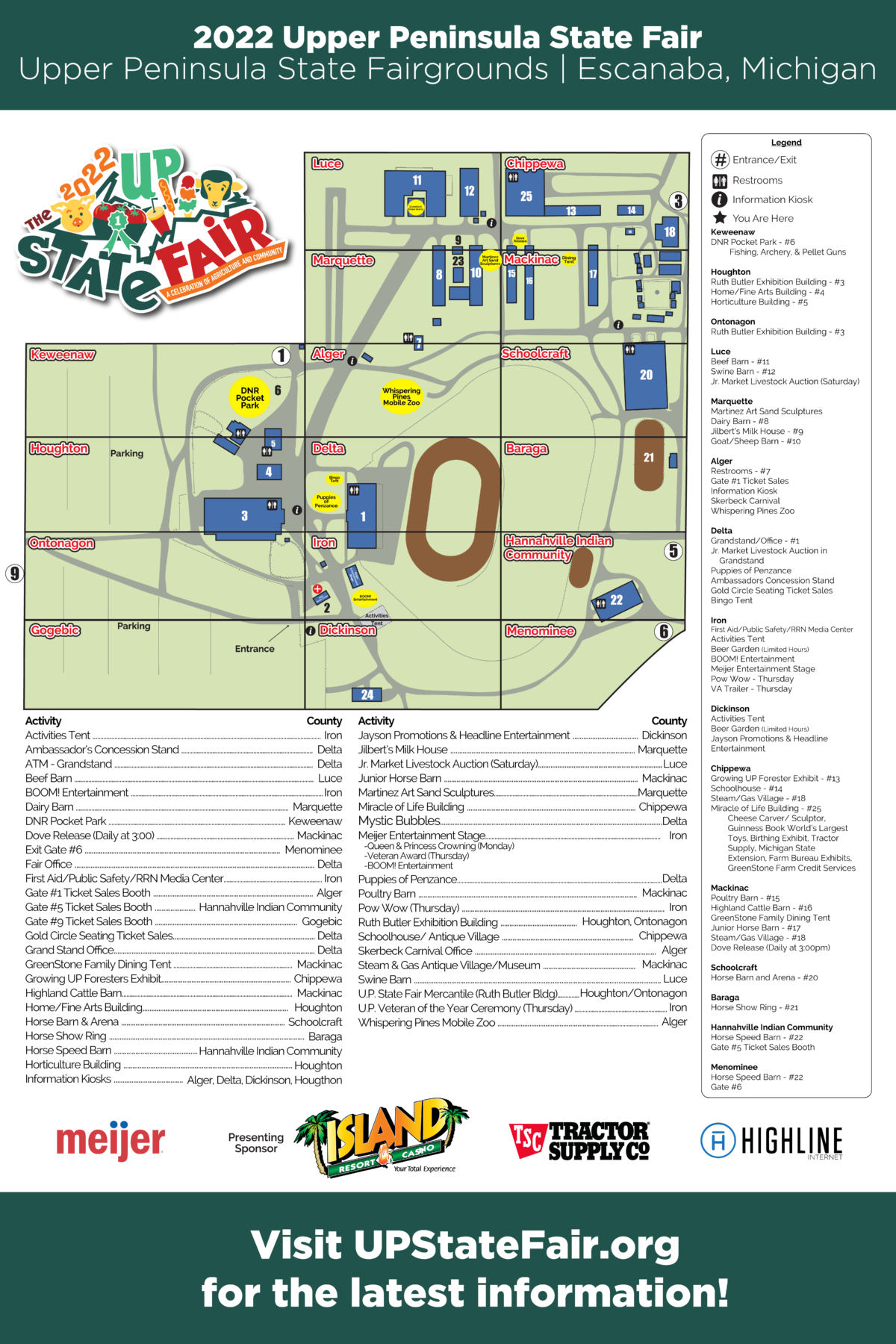 UP State Fair Venue Map