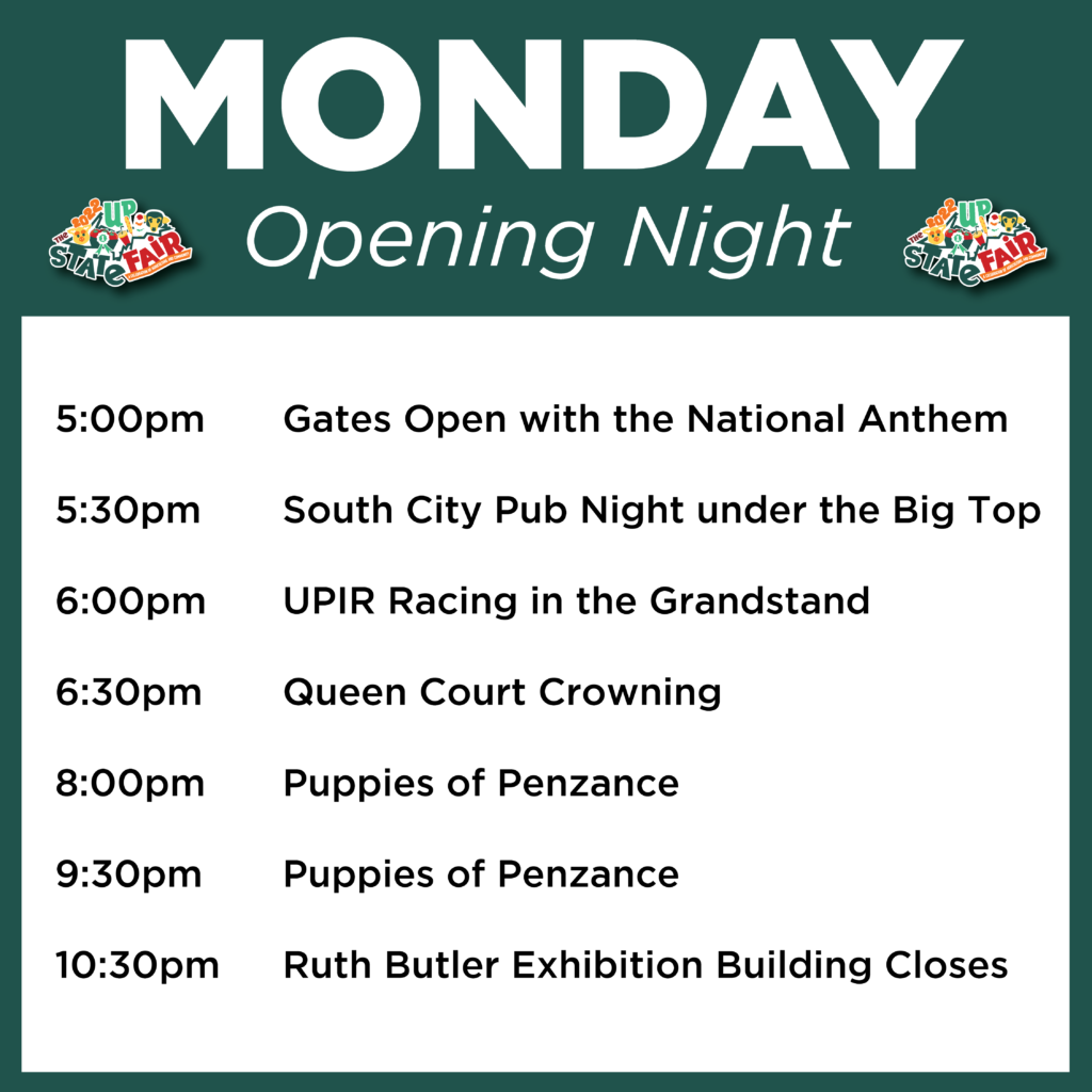 Schedules UP State Fair