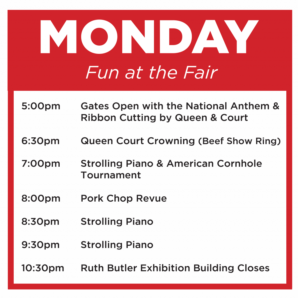Schedules UP State Fair