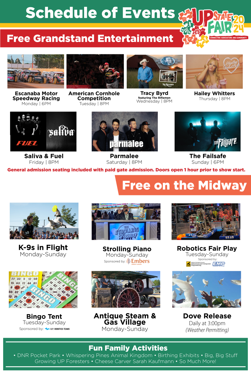 Entertainment Midway Schedule, UP Stae Fair
